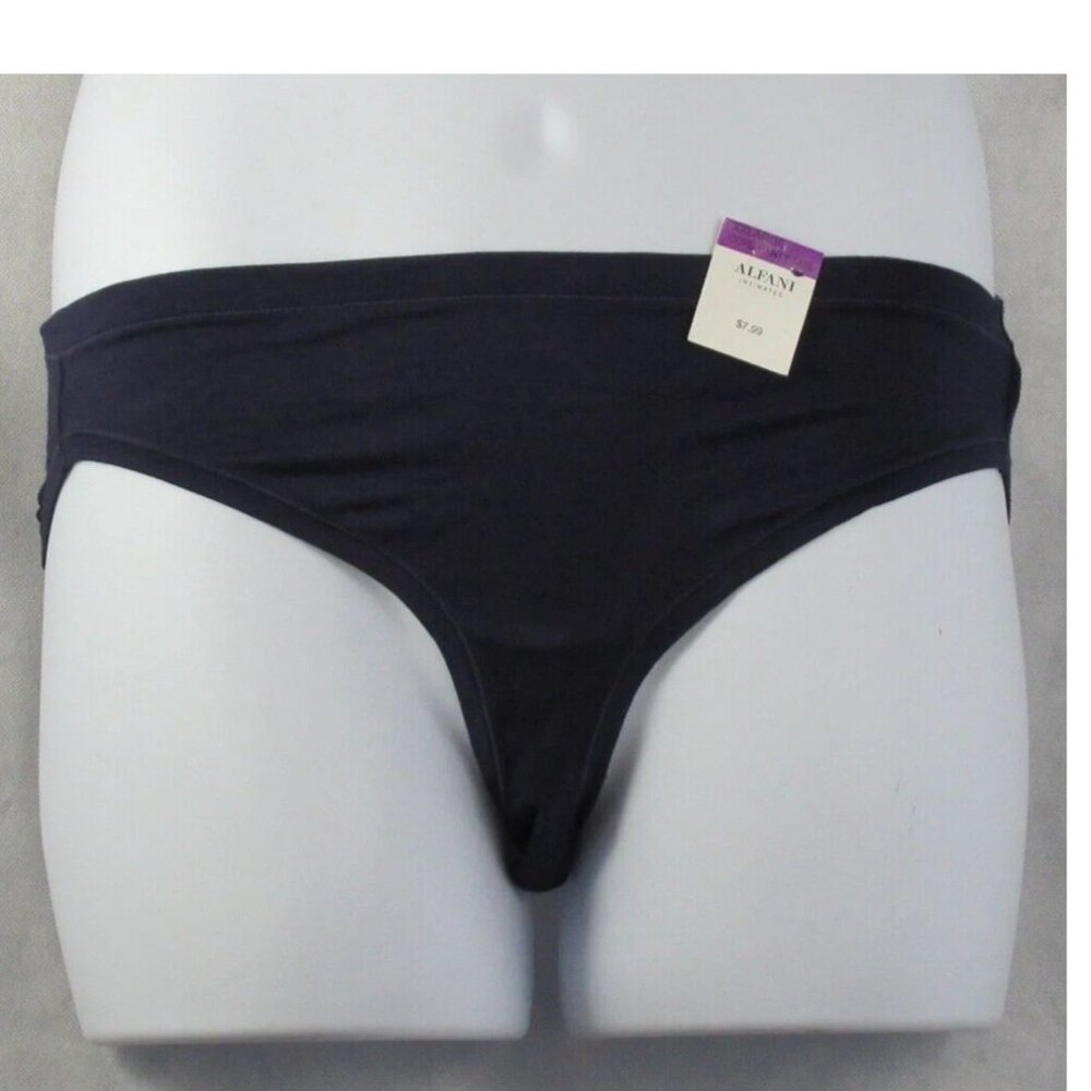 Alfani Women's Ultra Soft Modal Bikini Panty Underwear, Venus Dark Blue, XXL